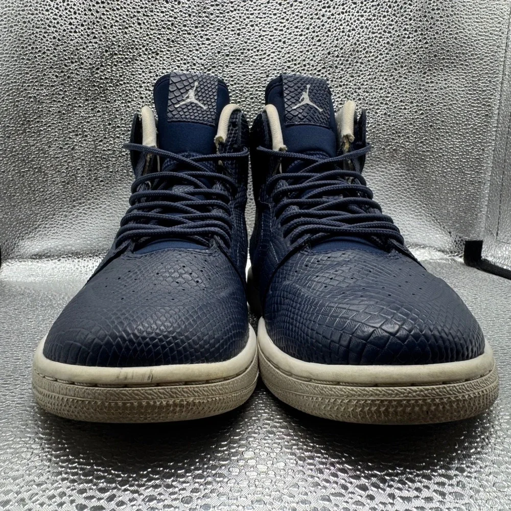 Size 9 Jordan 1 Nouveau Midnight Navy Mens Blue Good Snakeskin 819176-407